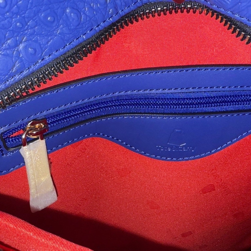 Embossed Blue Backpack by - Picture 4 of 12
